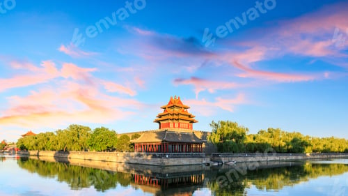 Preview: Watchtower Of Forbidden City At Sunset,Beijing,China