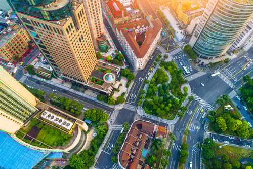 Preview: Aerial View Of The Shanghai City,China.