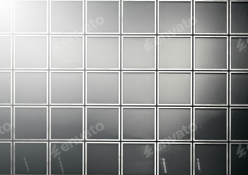 Preview: Modern Commercial Building Close Up ; Black And White Style