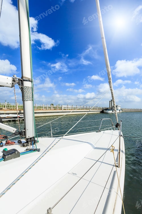 Preview: Sailboat Is Ready To Sail Out Of The Harbor