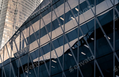 Preview: Office Buildings Stretch Up To The Blue Sky In Hong Kong