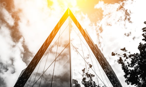 Preview: Modern Office Building Close Up In Sunlight