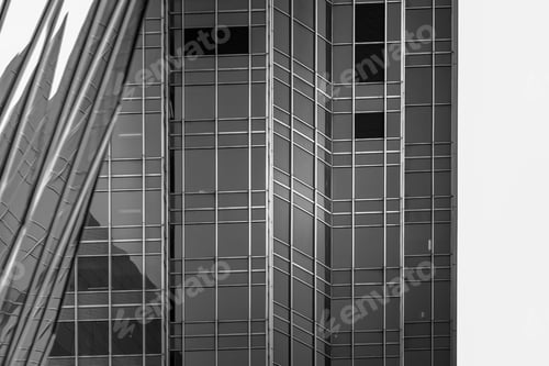 Preview: Commercial Building In Hong Kong With B&W Color