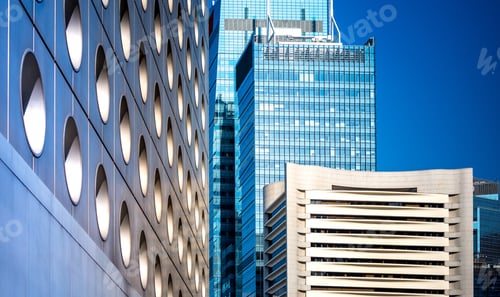 Preview: Modern Office Building Detail At Hong Kong, Glass Surface
