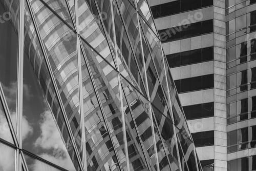 Preview: Bottom Up View Of Modern Office Building In Hong Kong