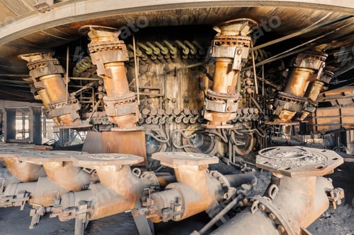 Preview: Abandoned Old Industrial Equipment Scene In Steel Mills