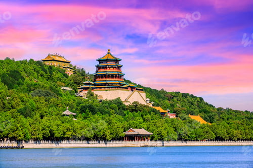 Preview: Imperial Summer Palace In Beijing At Sunset,China.