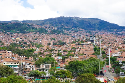 Preview: Medellin City In A Valley With Slums