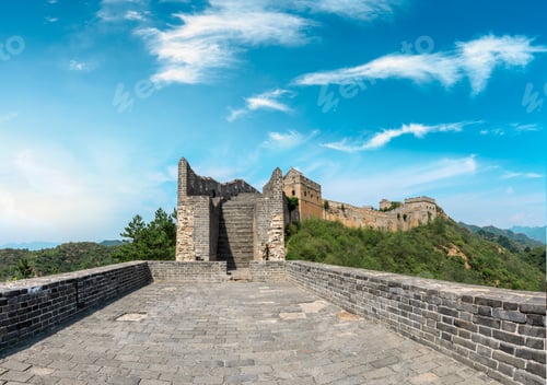 Preview: Majestic Great Wall Of China Under The Blue Sky