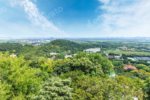 Preview: Residential Buildings And Green Forest In Shanghai City Suburbs,China,Aerial View