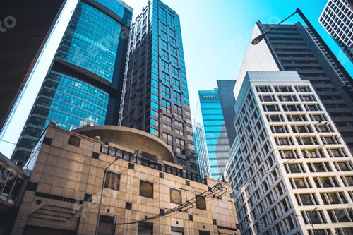Preview: Modern Office Building Close Up In Hong Kong