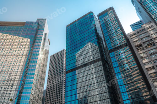 Preview: Modern Office Building Close Up In Hong Kong