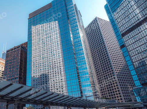 Preview: Modern Office Building Close Up In Hong Kong