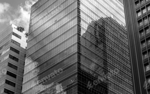 Preview: Windows Of Commercial Building With B&W Color