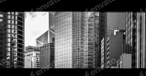 Preview: Commercial Building In Hong Kong With B&W Color