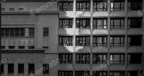 Preview: Commercial Building In Hong Kong With B&W Color