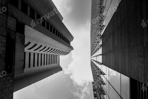 Preview: Commercial Building In Hong Kong With B&W Color