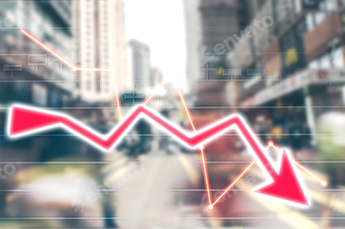 Preview: Double Exposure Of Stocks Market Chart; Concept For Hong Kong Stock Market Or Business Or Labor