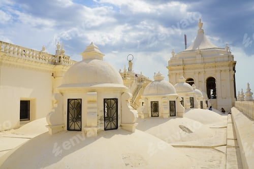 Preview: Rooftop Of Church In Leon White Cathedral Unesco Nicaragua