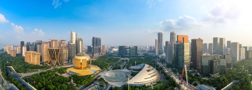 Preview: Panoramic City Skyline In Hangzhou China