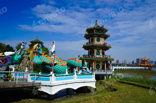Preview: Dragon And Tiger Pagodas At Lotus Pond, Kaohsiung, Taiwan