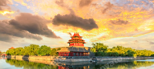 Preview: Watchtower Of Forbidden City At Sunset,Beijing,China