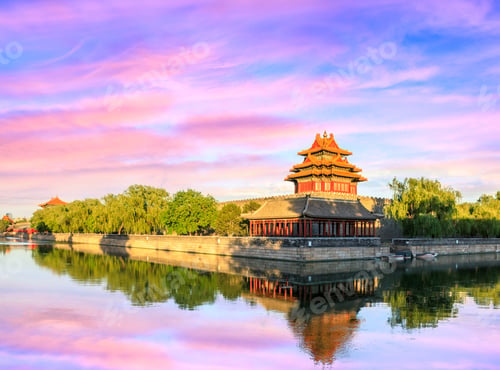 Preview: Watchtower Of Forbidden City At Sunset,Beijing,China