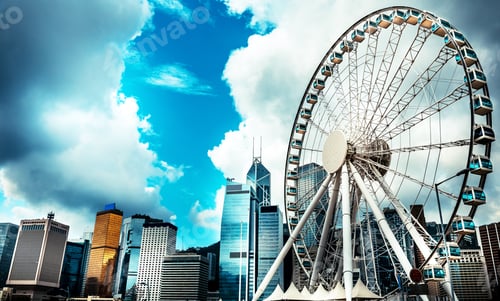 Preview: Hong Kong City View With Cloud Sky