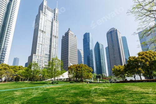 Preview: Greenbelt Park In Lujiazui Financial Center, Shanghai, China