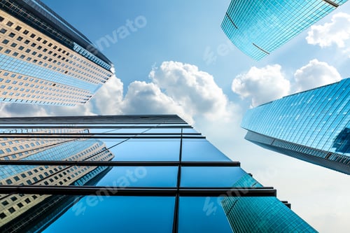 Preview: Low Angle View Of Skyscrapers In Shanghai,China