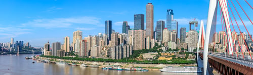 Preview: Panorama Of Modern City Skyline In Chongqing,China.