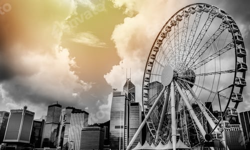 Preview: Hong Kong City View With Sunlight
