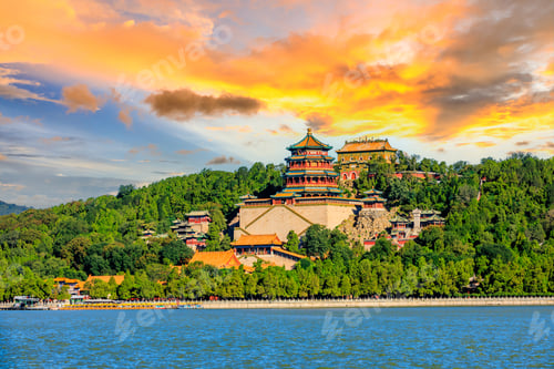 Preview: Imperial Summer Palace In Beijing At Sunset,China.