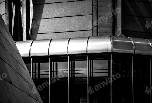 Preview: Windows Of Commercial Building With B&W Color