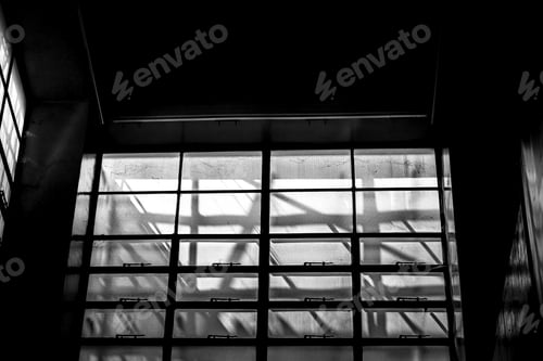 Preview: Modern Office Building Detail, Glass Surface With B&W Color