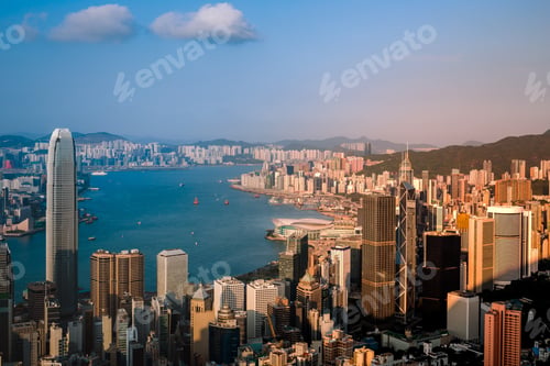 Preview: Hong Kong Cityscape At Daytime. View From Peak