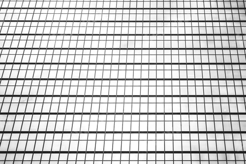Preview: Hong Kong Commercial Building Close Up; Black And White Style