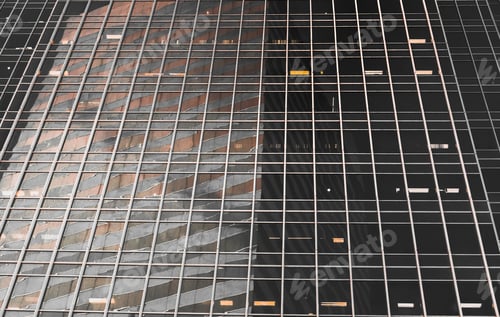 Visualização: Arquitetura moderna de Hong Kong, prédio comercial de Hong Kong fechado