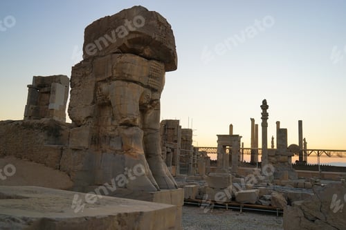Preview: Sunset At Persepolis, Whose Magnificent Ruins Rest At The Foot Of Kuh-E Rahmat (Mountain Of Mercy)