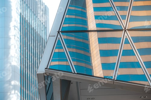 Preview: Modern Office Building Close Up In Hong Kong