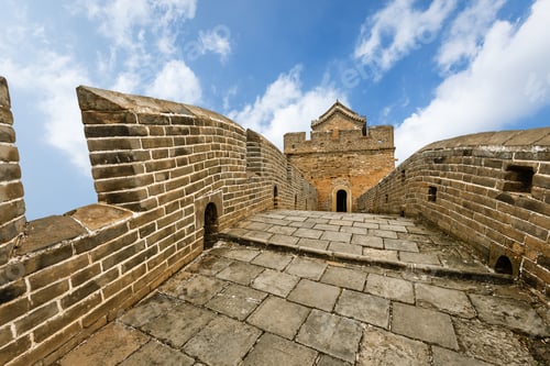 Preview: The Magnificent Great Wall Of China Under The Blue Sky