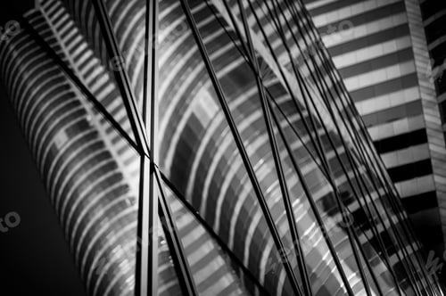 Preview: Windows Of Business Building With B&W Color