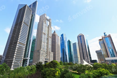 Preview: Shanghai'S Financial District Skyscrapers Scenery