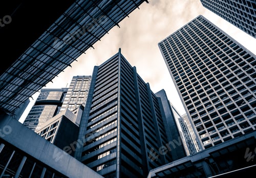 Preview: Modern Office Building Close Up In Sunlight