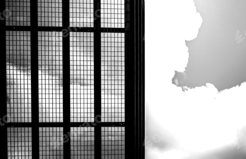 Preview: Windows Of Business Building In Hong Kong With B&W Color