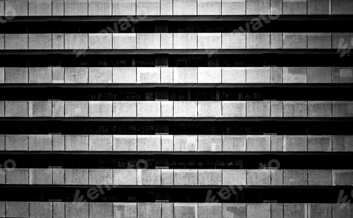 Preview: Windows Of Business Building In Hong Kong With B&W Color