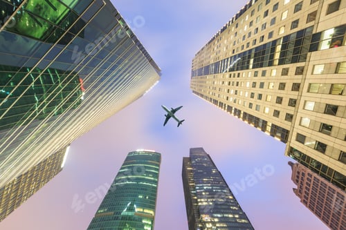 Preview: Business District With Modern Skyscrapers In Shanghai