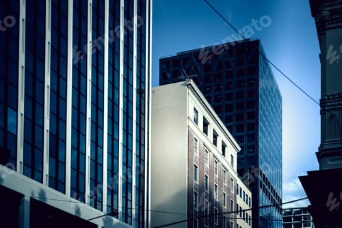Preview: Bottom Up View Of Modern Office Building In Wellington, New Zealand