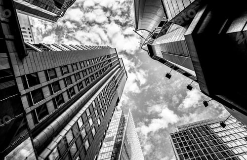 Preview: Business Building In Hong Kong With B&W Color