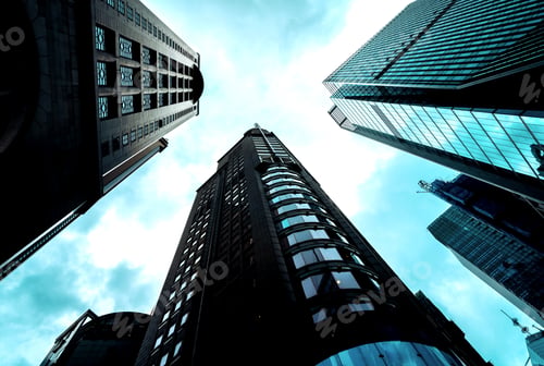Preview: Hong Kong Commercial Building Close Up